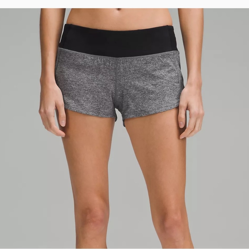 Lululemon Grey Speed Up Low-Rise Lined Short 2.5"